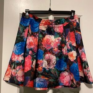 Express floral skirt